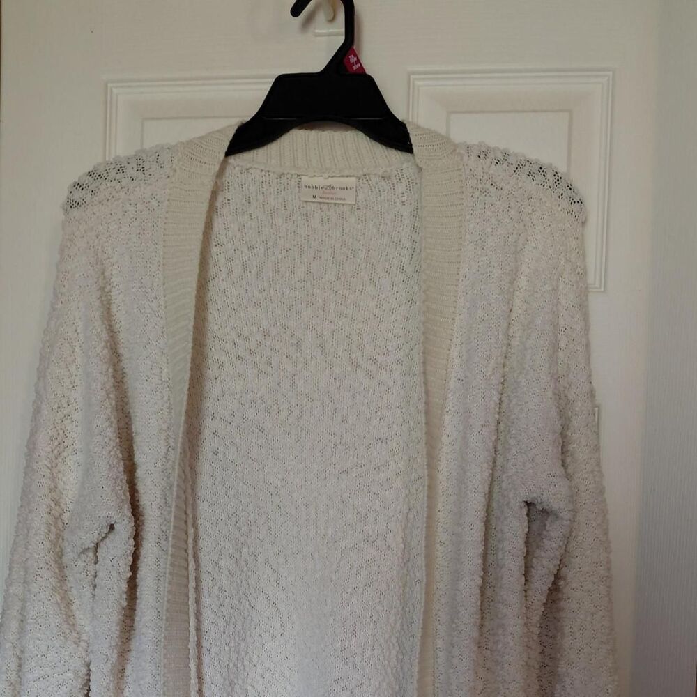 Bobbie-brooks Women's White and Cream Cardigan